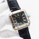 Replica Cartier Santos Automatic Watch Black Dial Brown Leather Strap Rose Gold Bezel (9)_th.jpg